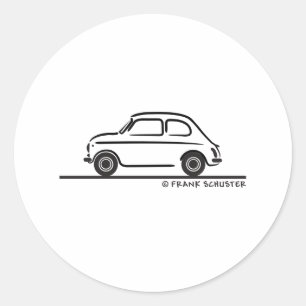Sticker Rond Fiat 500 Cinquecento