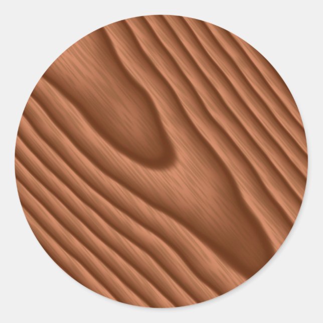 Sticker Rond Fibre de bois Brown texturisée (Devant)