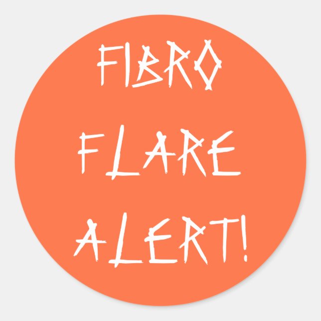 Sticker Rond FIBRO FLARE ALERT ! -autocollants (Devant)
