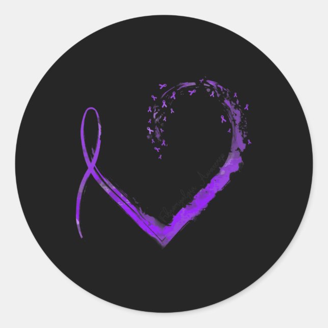 Sticker Rond Fibromyalgie cardiaque (Devant)