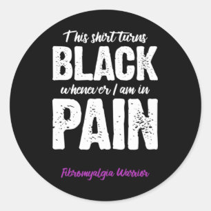 Sticker Rond Fibromyalgie Guerrier Douleur Chronique Sensibilis
