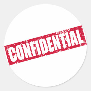 Sticker Rond Fichier confidentiel