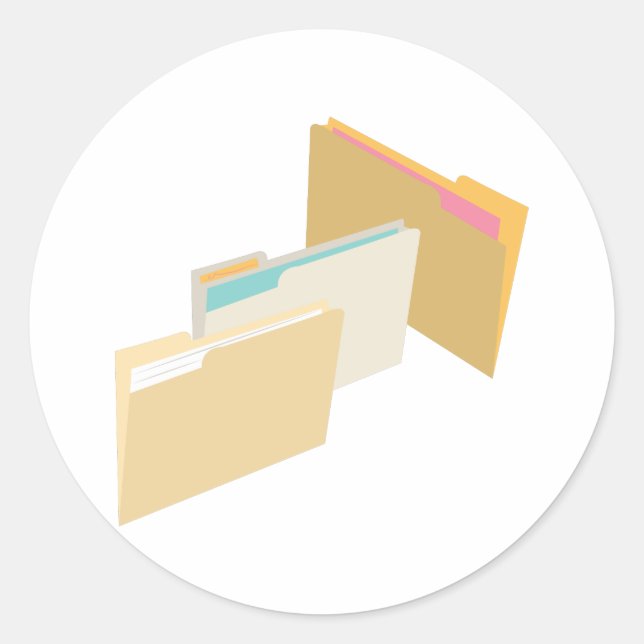 Sticker Rond Fichiers (Devant)