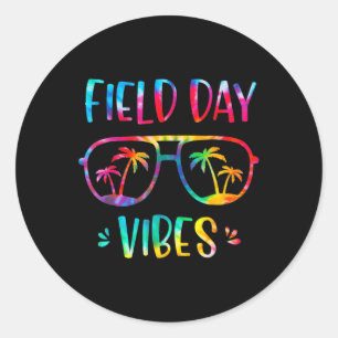 Sticker Rond Field Day Vibes Amusement Pour Les Enfants Enseign