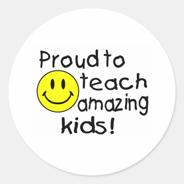 Sticker Rond Fier D'Enseigner Aux Enfants Extraordinaires (Devant)