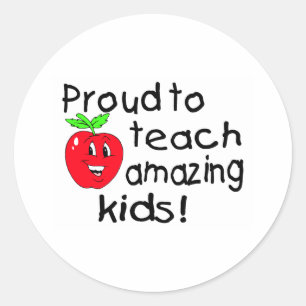 Sticker Rond Fier D'Enseigner Aux Enfants Extraordinaires (Pomm