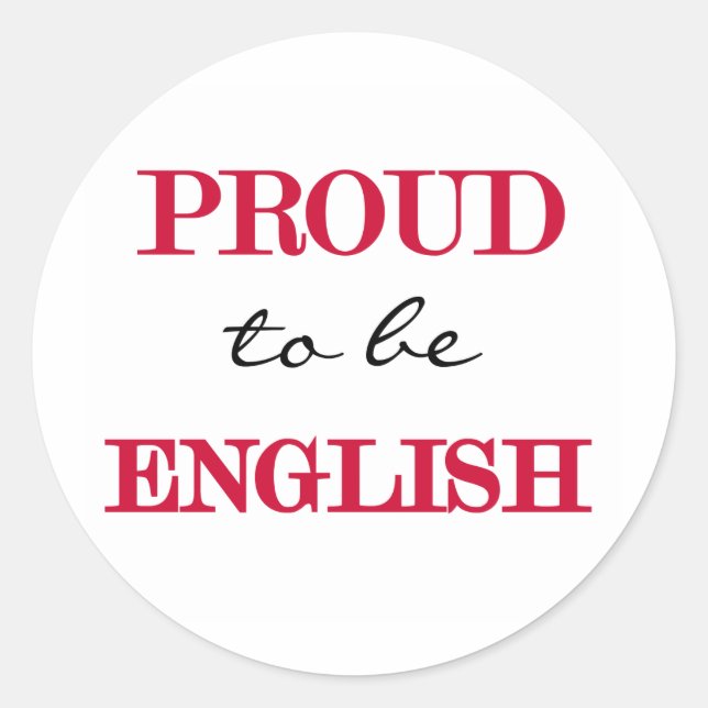Sticker Rond Fier D'Être Anglais (Devant)