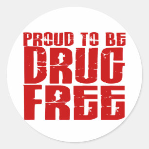 Sticker Rond Fier d'être drogue libérez 2