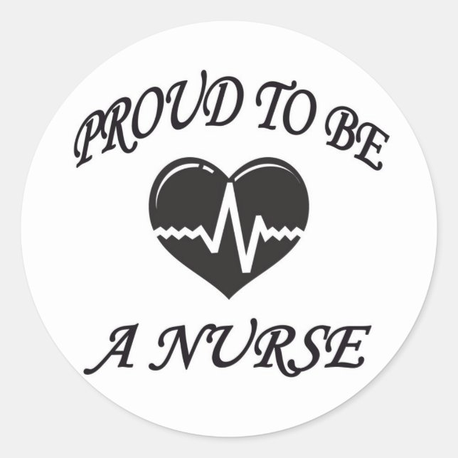 STICKER ROND FIER D'ÊTRE UNE INFIRMIÈRE (Devant)