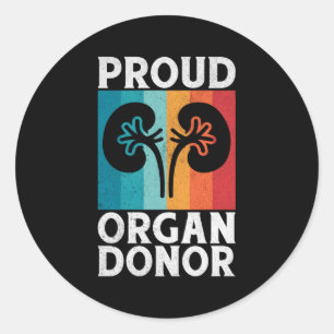 Sticker Rond Fier donneur d'organes