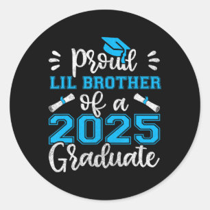 Sticker Rond Fier Lil Frère D'Une Chemise Diplômée 2025