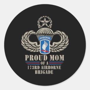 Sticker Rond Fier Maman 173e brigade aéroportée Vétérinaire Mil