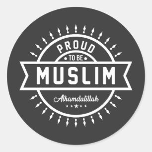 Sticker Rond Fier musulman