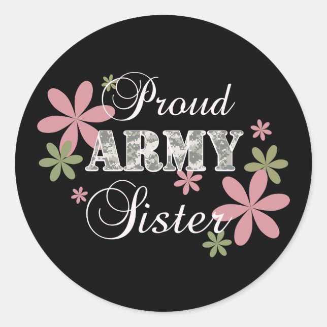 Sticker Rond Fier Soeur de l'Armée [fl c] (Devant)