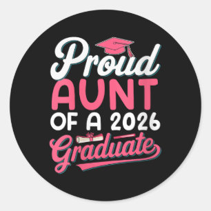 Sticker Rond Fier Tante D'Une Mère Supérieure Diplômée En 2026