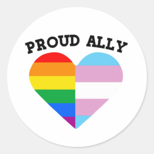 Sticker Rond Fière alliée LGBTQ