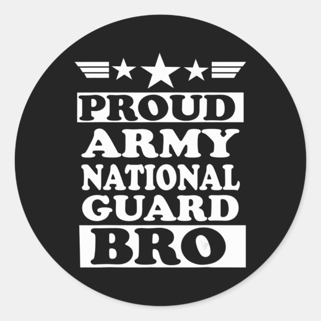Sticker Rond Fière armée Garde nationale Frère Mémoire national (Devant)