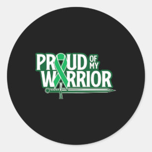 Sticker Rond Fière De Mon Bile Duct Cancer Guerrier - Famille F