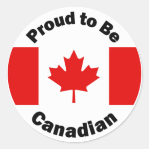 Sticker Rond Fière d'être canadienne