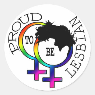Sticker Rond Fière D'Être Lesbienne