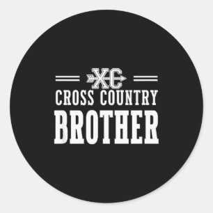 Sticker Rond Fière Équipe Fraternelle de Cross Country Amour Sr