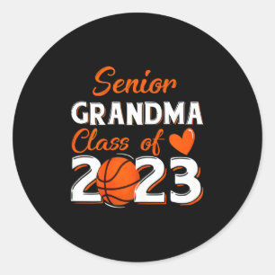 Sticker Rond Fière grand-mère d'une basketteuse senior 2023
