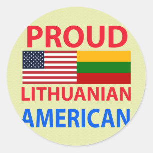 Sticker Rond Fière lituanienne américaine