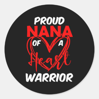 Sticker Rond Fière Nana D'Une Lui Guerrier Sensibilisation À L'