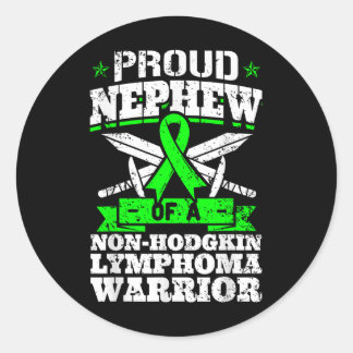 Sticker Rond Fière Néphanie D'Un Guerrier Lymphome Non-Hachkine
