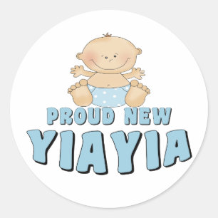 Sticker Rond Fière nouvelle YiaYia T-Shirt