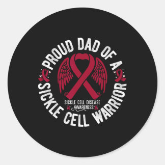 Sticker Rond Fière Papa D'Un Guerrier De Cellule De Faucille Se