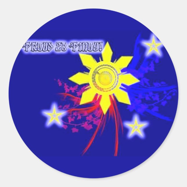Sticker Rond fière pinoy 2b (Devant)