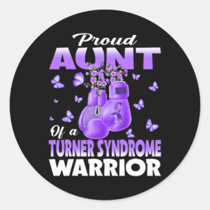 Sticker Rond Fière Tante D'Un Syndrome De Turner Sensibilisatio