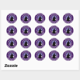 Sticker Rond Fière Violette Pour Les Militaires (arrière - plan