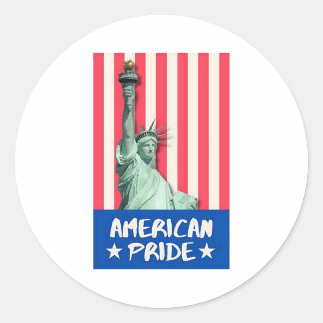 Sticker Rond fierté américaine (Devant)