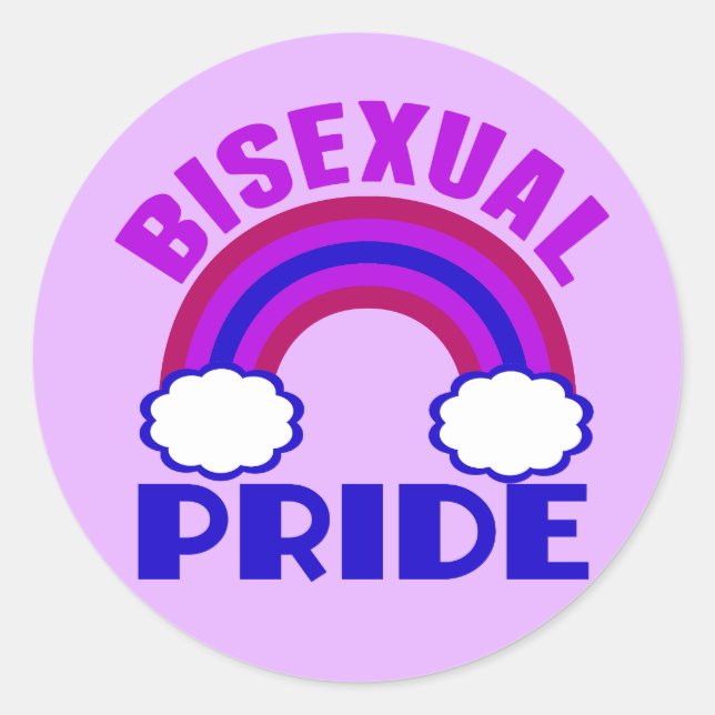 Sticker Rond Fierté bisexuelle (Devant)