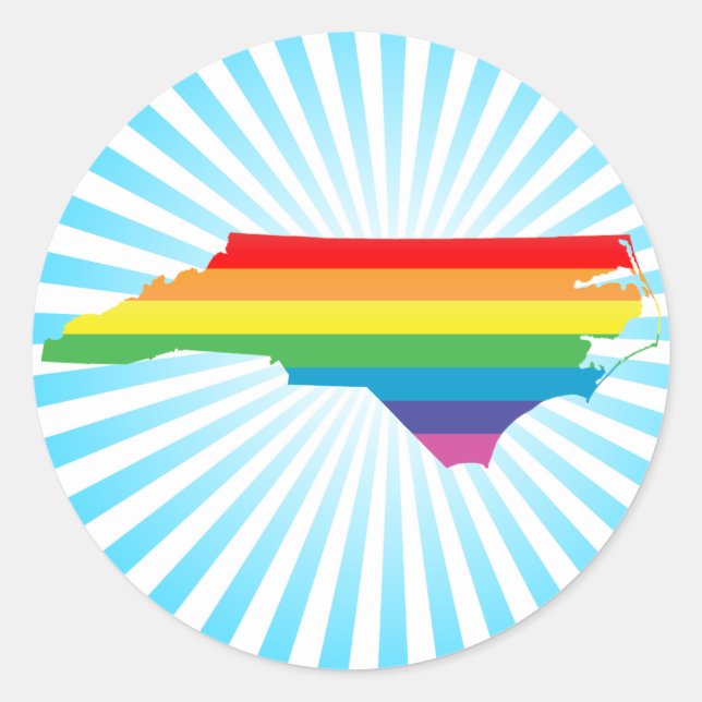 Sticker Rond fierté de la carolina du nord. (Devant)