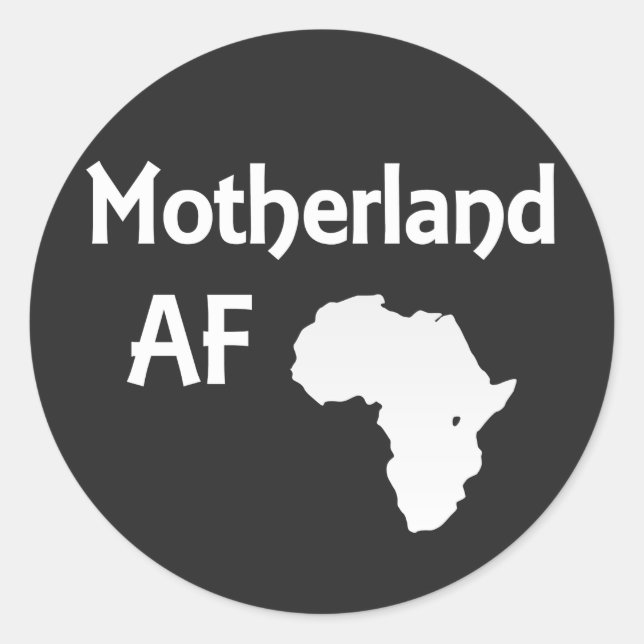 Sticker Rond Fierté des racines africaines de la Patrie AF (Devant)