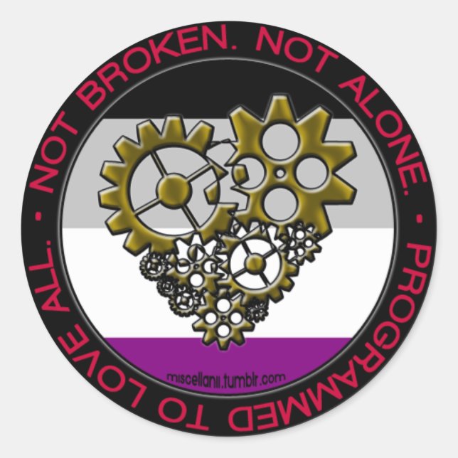 Sticker Rond Fierté des robots d'as (Devant)