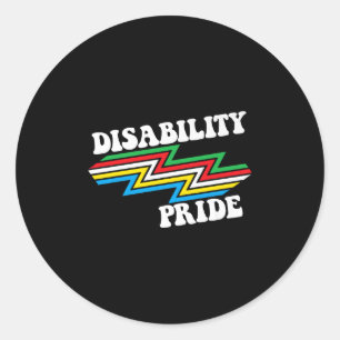 Sticker Rond Fierté d'invalidité Mois Sensibilisation Handicap