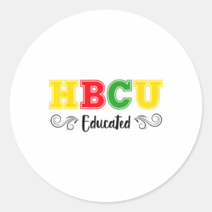 Sticker Rond Fierté éduquée HBCU Universités noires historiques