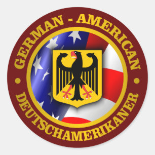 Sticker Rond Fierté germano-américaine