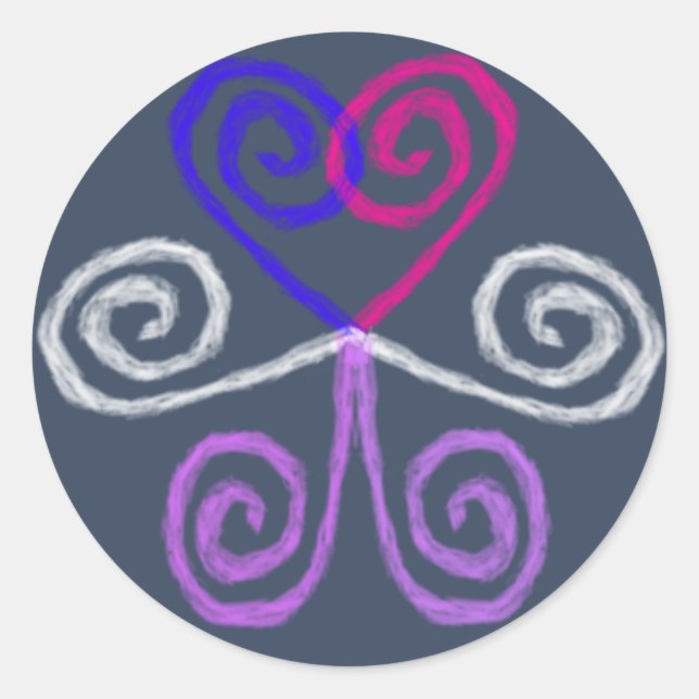 Sticker Rond Fierté intersexuelle (Devant)