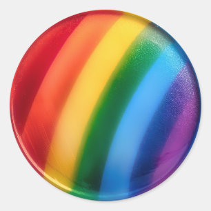 Sticker Rond Fierté LGBT —ARC-EN-CIEL