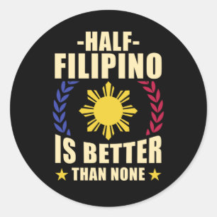 Sticker Rond Fierté Philippine Américaine Philippines Pinoy P