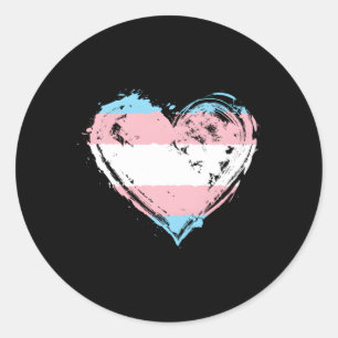 Sticker Rond Fierté transgenre Le drapeau Sensibilisation aux t