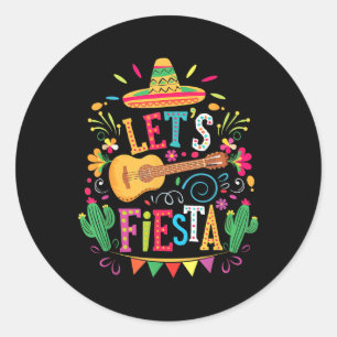 Sticker Rond Fiesta Famille Mexicaine Squad Cinco De M