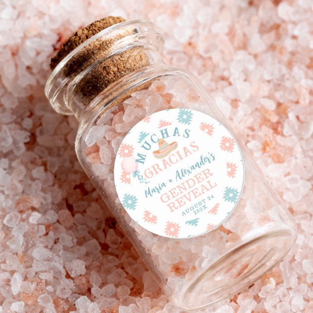 Sticker Rond Fiesta Merci de révélation de genre (Créateur téléchargé)