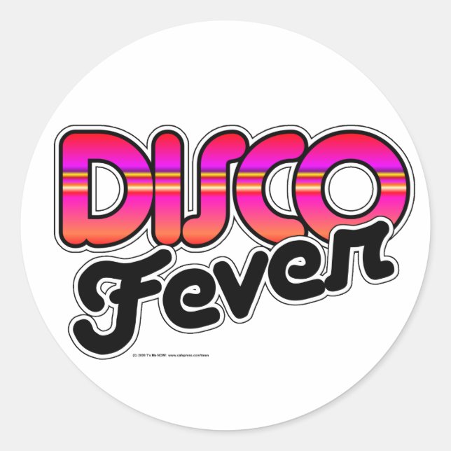 Sticker Rond Fièvre Disco (Devant)