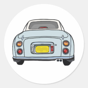 Sticker Rond Figurations Pale Aqua Figaro Voiture Garage Scrapb